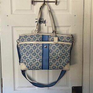 y2k 2000s Coach Optic Print Diaper tote shoulder bag / handbag